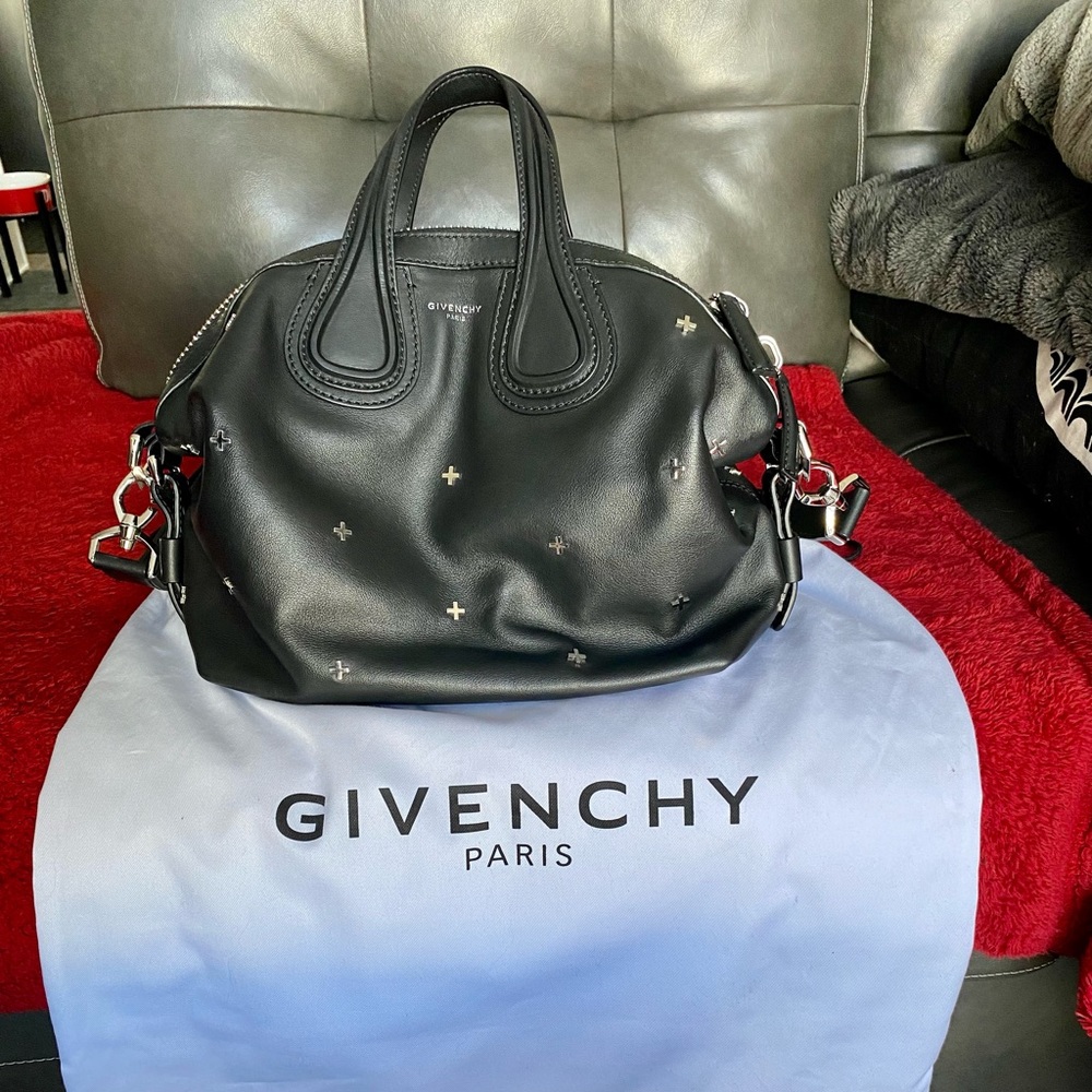 RARE Givenchy Small Nightingale Cross embellished satchel